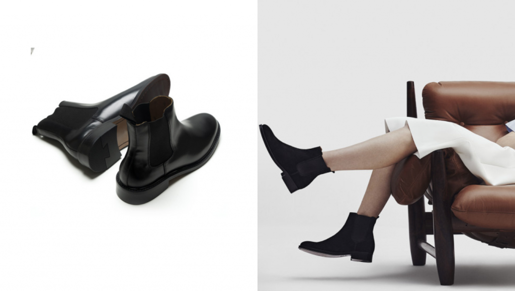 Bota Chelsea Feminina Camlet e Bota Chelsea Feminina Oran Camurça Preta