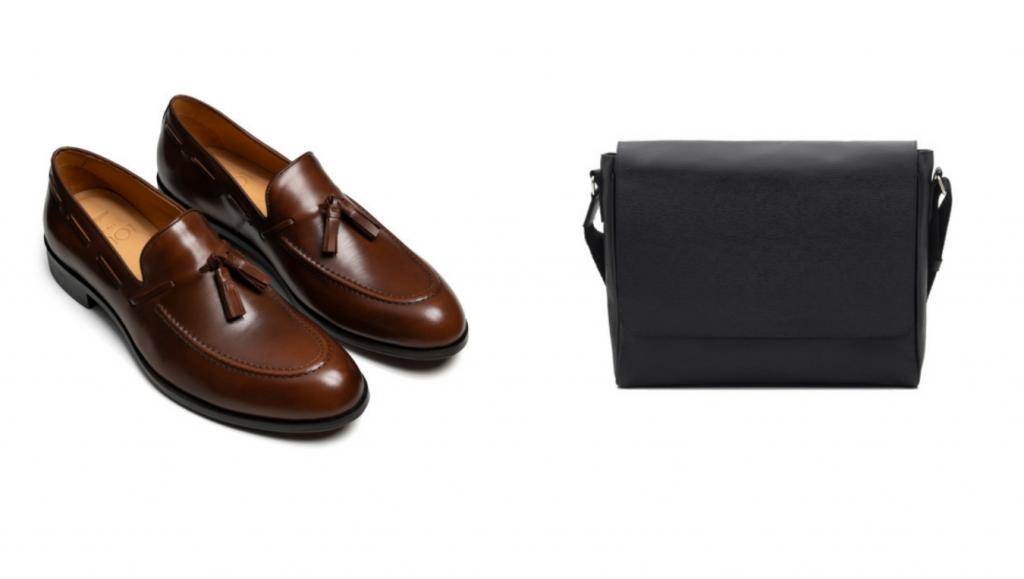 Para um Loafer Gal Whisky uma Bolsa Carteiro De Couro Peary