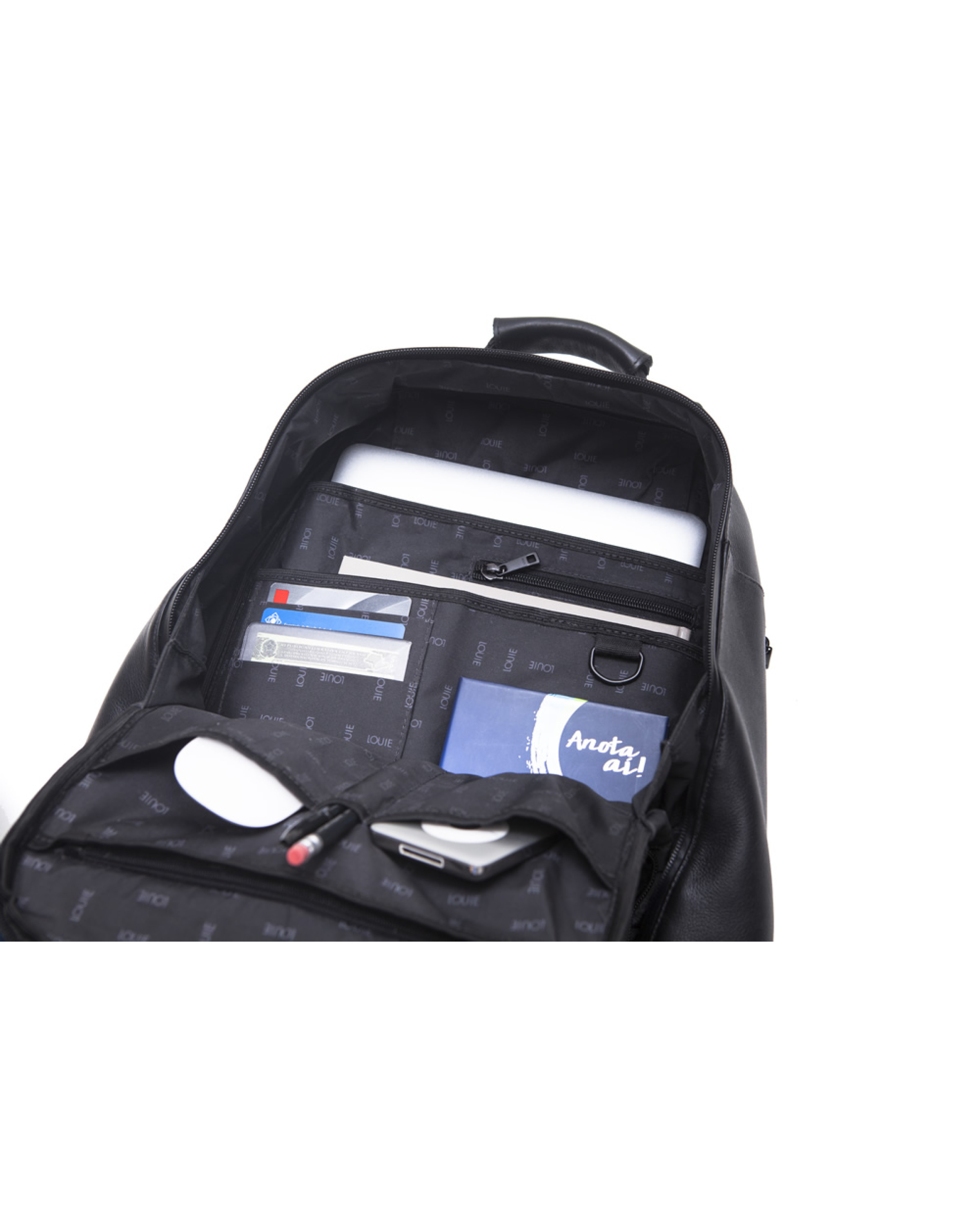 Mochila De Couro Virrat Preta Mochila De Couro Virrat Preta