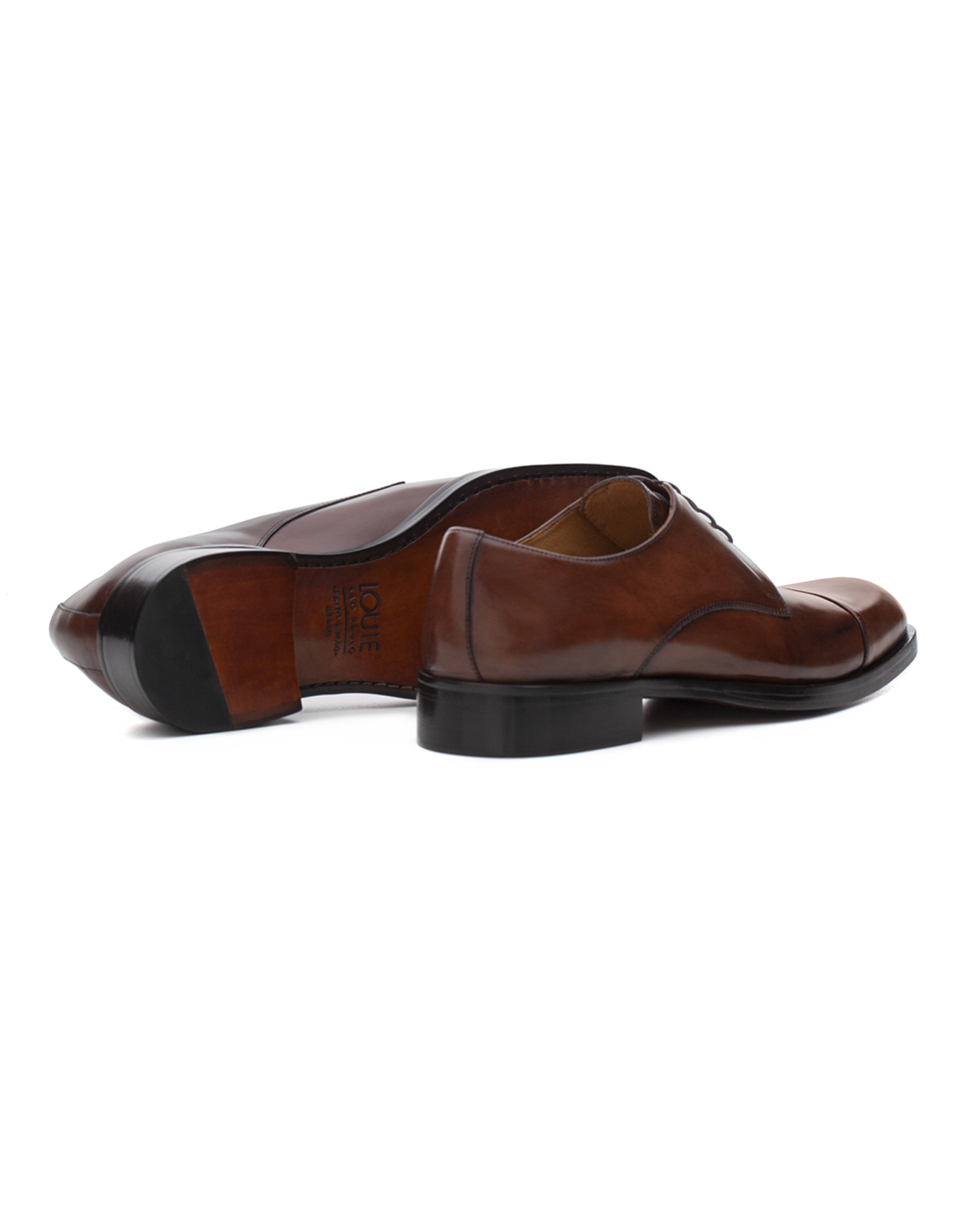 Sapato Social Derby Cap-toe Boyd Whisky