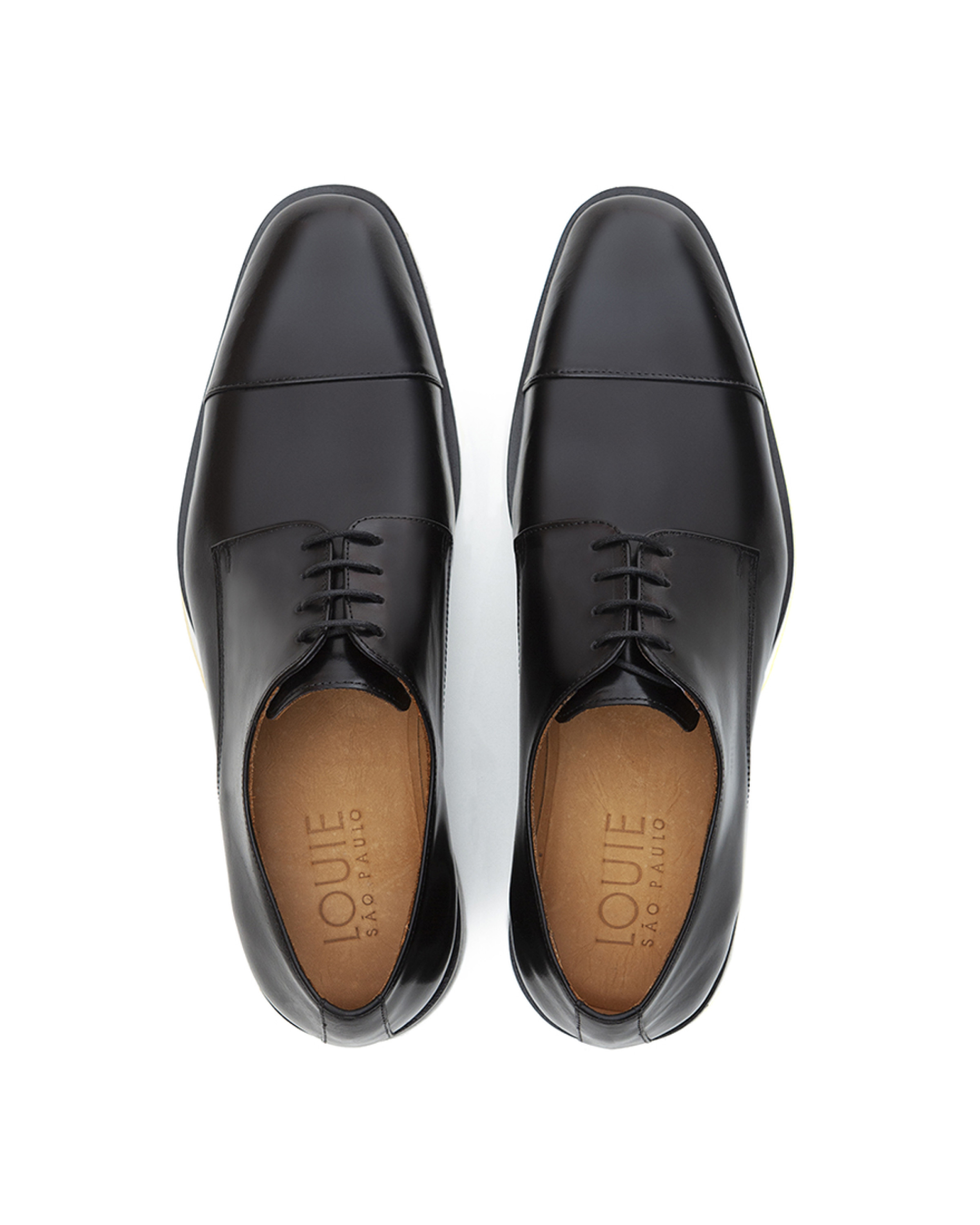 Sapato Social Derby Cap-toe Boyd Preto Sapato Social Derby Cap-toe Boyd Preto