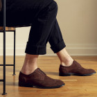 Sapato Masculino Derby Brogue Degli Café