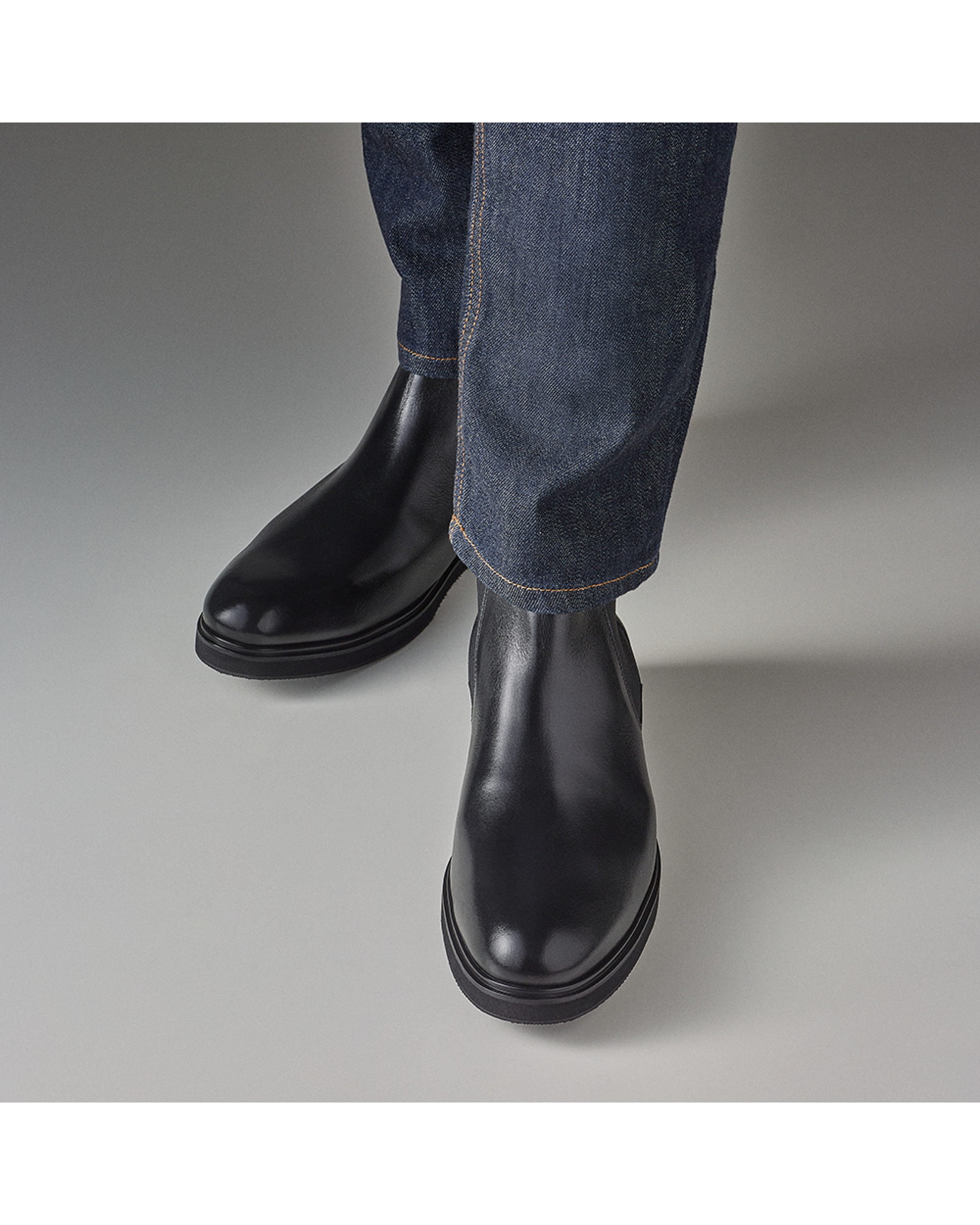 Bota Masculina Chelsea Aoma Preta Bota Masculina Chelsea Aoma Preta
