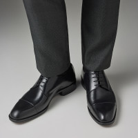 Sapato Social Derby Cap-Toe Boyd Preto