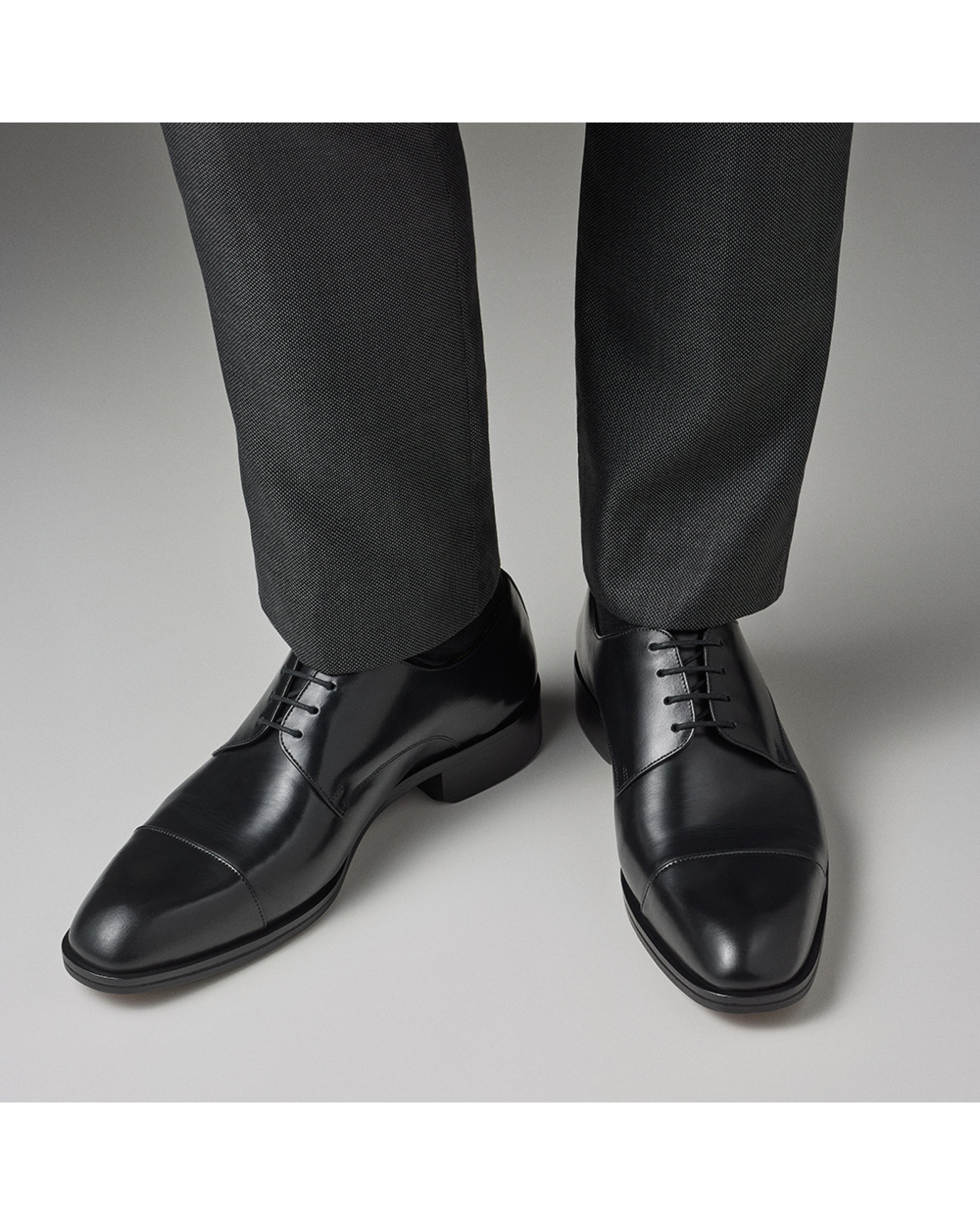 Sapato Social Derby Cap-toe Boyd Preto Sapato Social Derby Cap-toe Boyd Preto