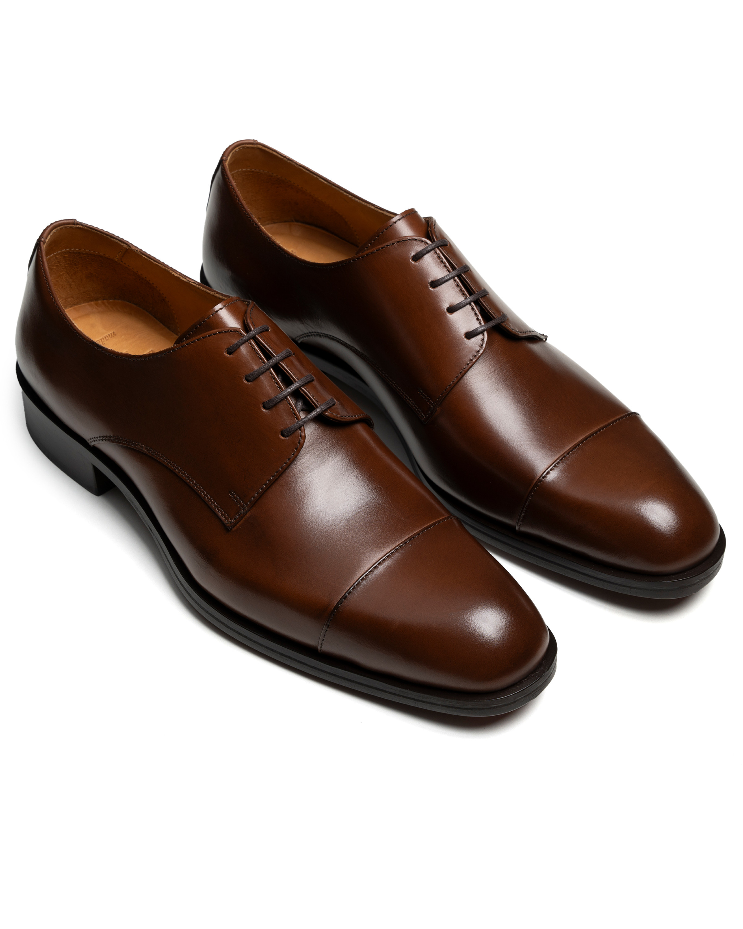 Sapato Social Derby Cap-toe Boyd Whisky