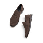 Sapato Masculino Mocassim Steve Camurça Café