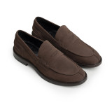 Sapato Masculino Mocassim Steve Camurça Café