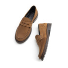 Sapato Masculino Mocassim Prince Camurça Ferrugem