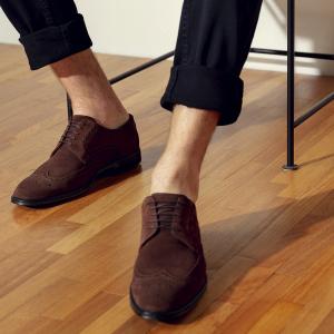 Sapato Masculino Derby Brogue Degli Café