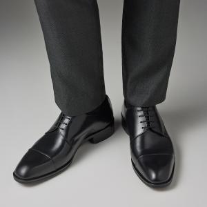 Sapato Social Derby Cap-Toe Boyd Preto