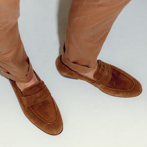Sapato Masculino Mocassim Malmo Camurça Ferrugem